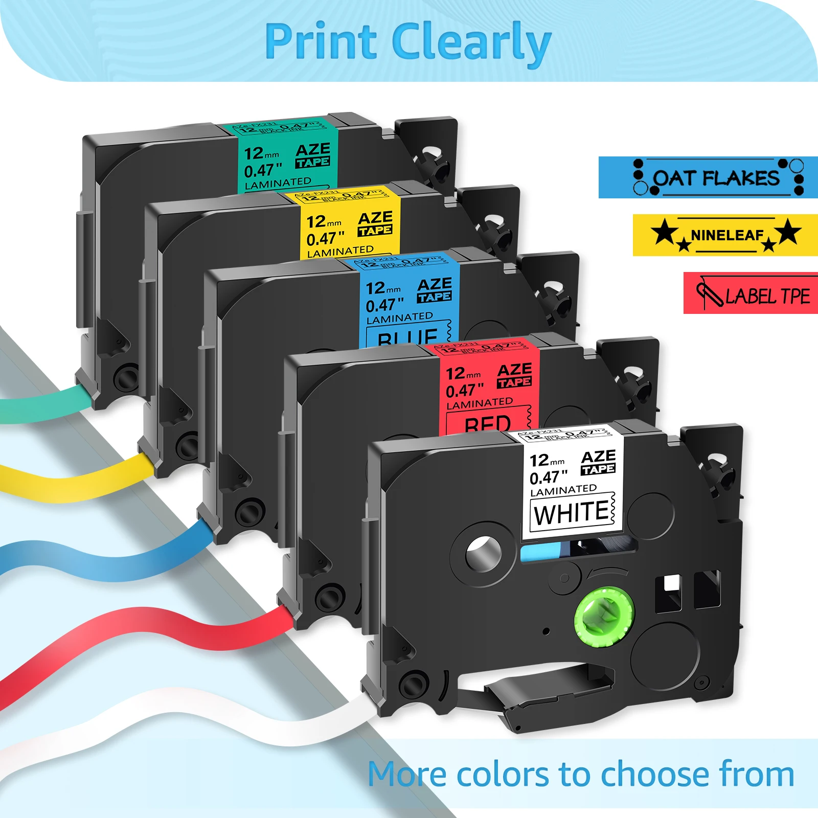 Imagem -03 - Impressora de Etiquetas para Brother Compatível com Tz231 631 141 335 Ptouch Pth110 H107 P710bt 15pk mm mm 12 mm 18 mm 24 mm