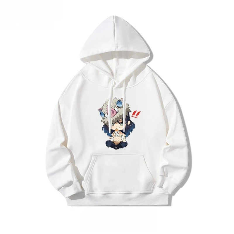Ghost Destroyer Blade Mouth Ping Yizuke Printed Men's and Women's Autumn and Winter Hoodies Loose Large Size Warm Top