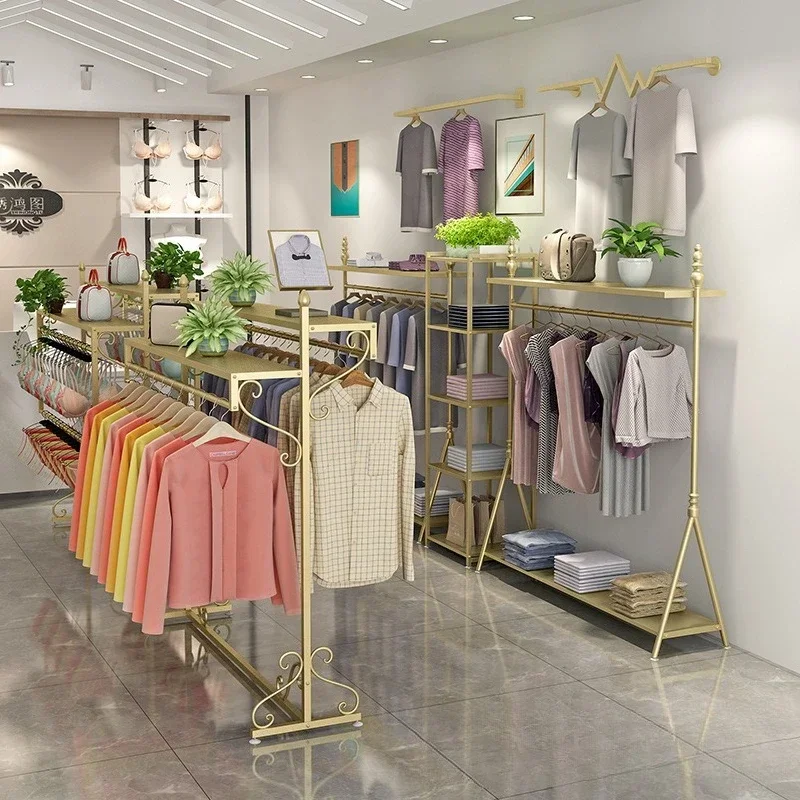 Factory New Clothing Store Nakajima Display Rack Floor-to-ceiling Display Rack Clothing Rack Shelf