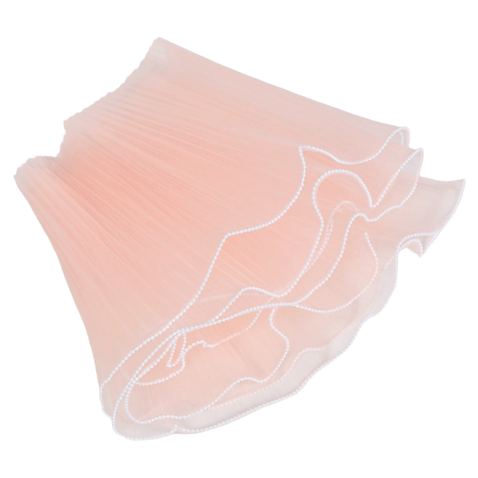 

Pink Floral Wrapping Paper Fake Pearl Edge Wrinkled Wavy Mesh for Wedding Anniversary Holiday Bouquets Flower Wrapping Mesh