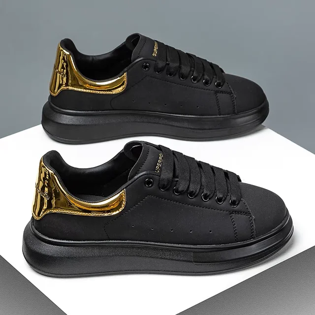 Men's 'black and gold tennis shoes best sale