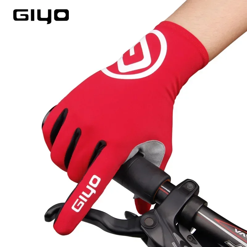 GIYO-guantes de dedo completo para ciclismo, manoplas antideslizantes para pantalla táctil, medio guante para bicicleta de montaña y carretera