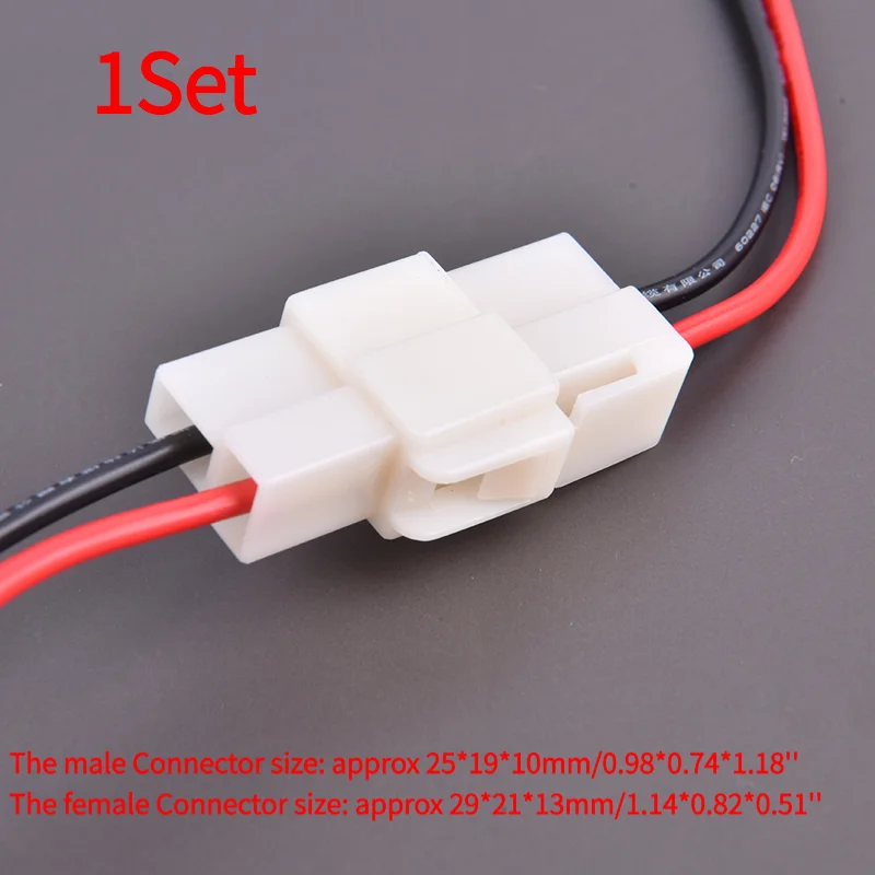 1Set Usual T-Type Power Plug T-Type 2 Pin DC Power Male Female Connector Plug for Vehicular Walkie Talkie.