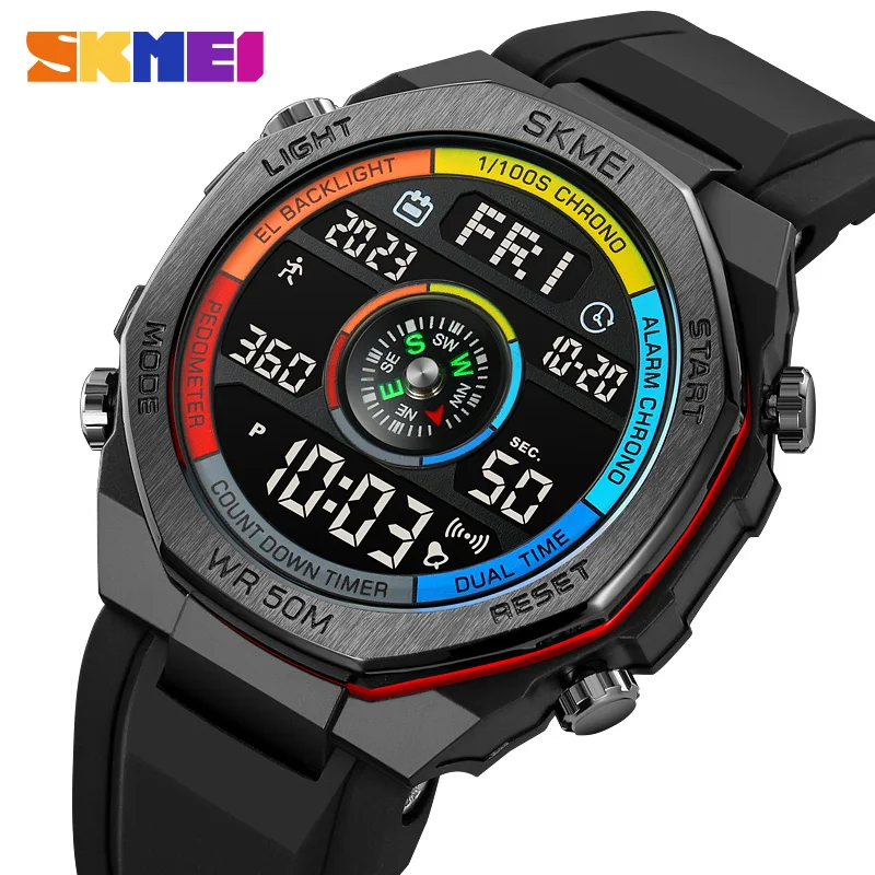 SKMEI Altimeter Barometer Thermometer Altitude Men Digital Watches Sports Clock Climbing Hiking Wristwatch Reloj Hombre