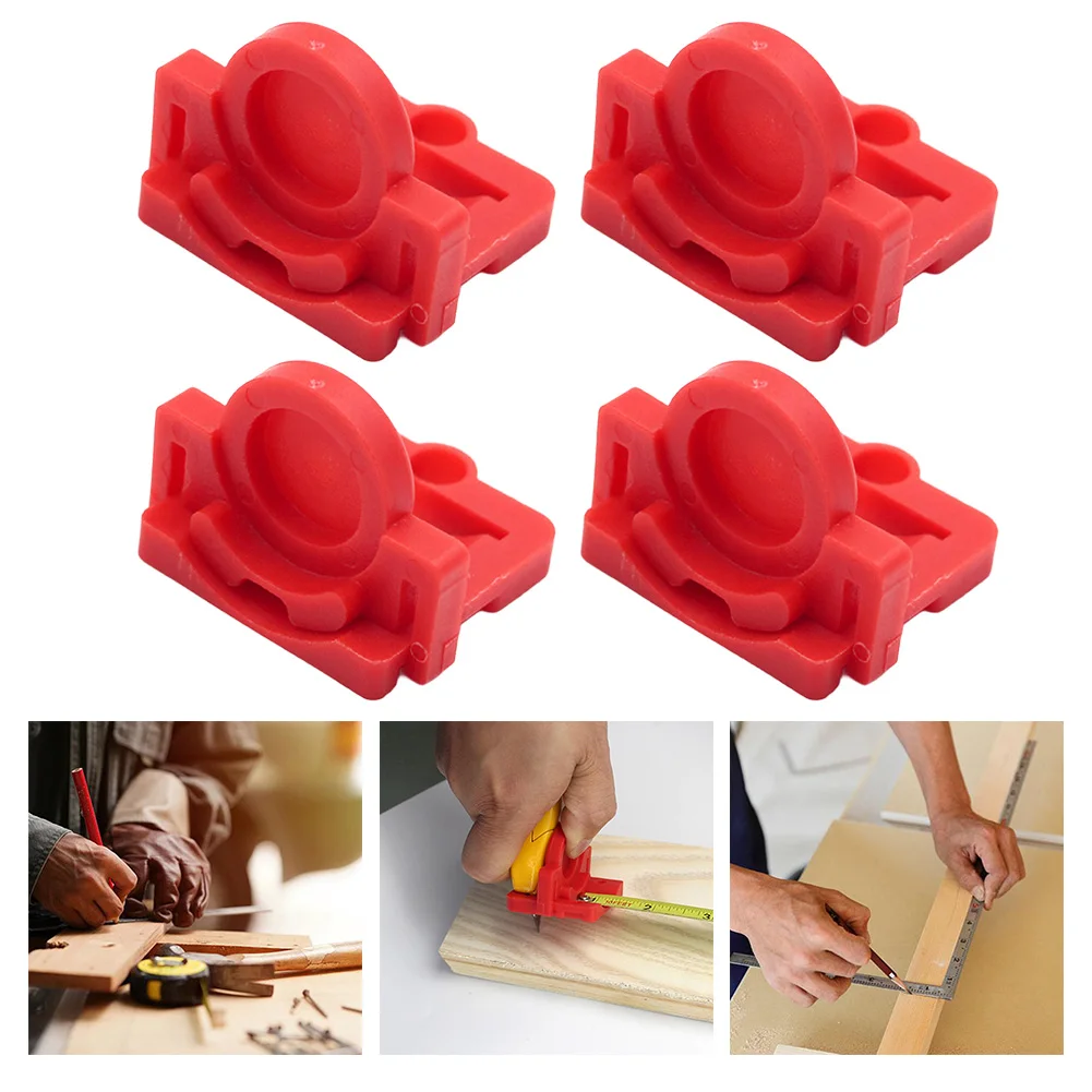 4pcs Wood Measuring Tool Set Carpenter Marking Locator Woodboard Cutting Tool Measuring Accessory For DIY Projects