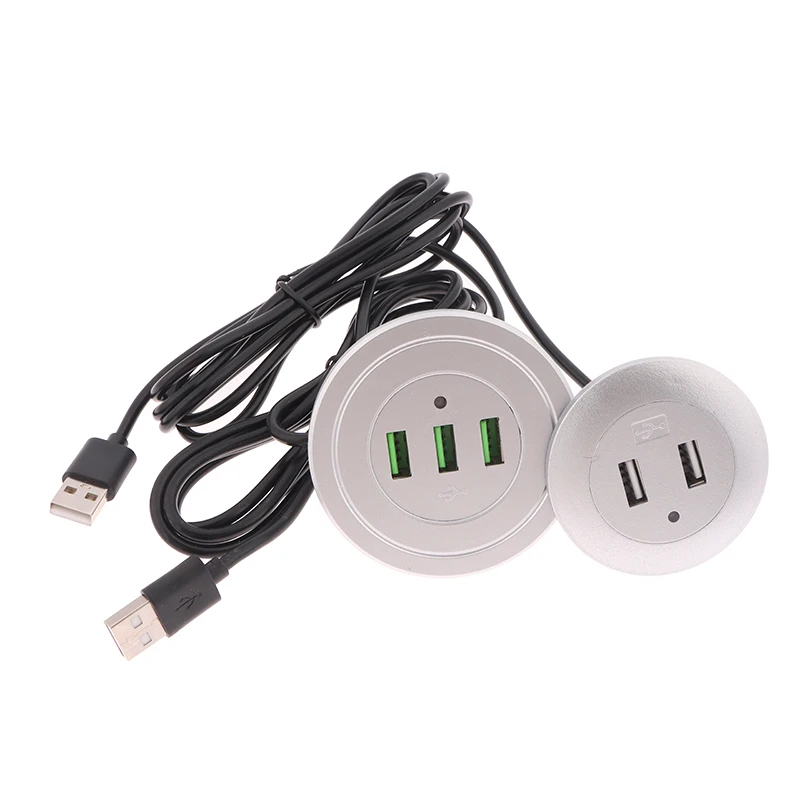 Splitter Lade 2/3 Port USB Desktop Embedded Ladegerät Für Handy 2/3 USB HUB Computer Schreibtisch Daten Linie