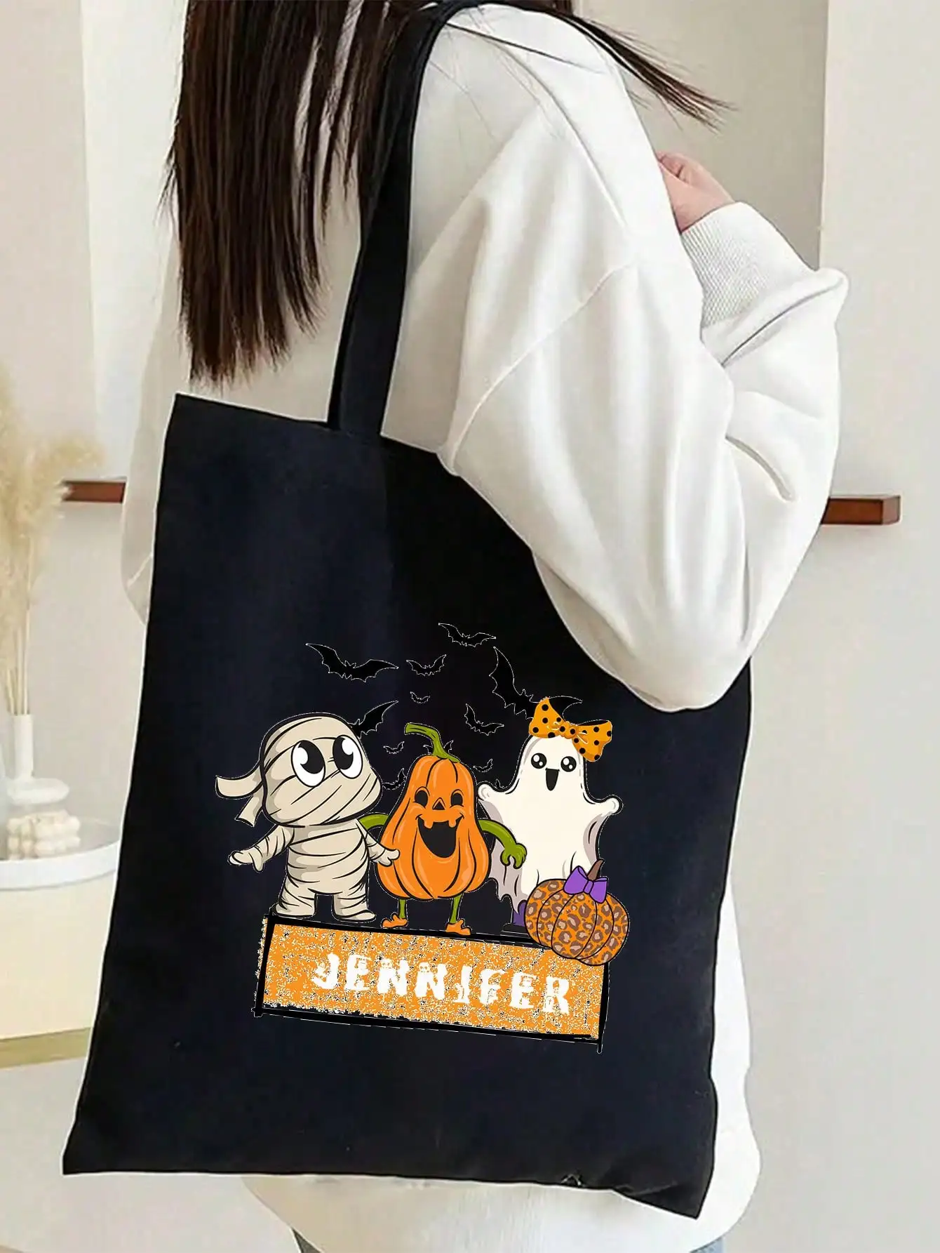 (Please private message customer service) Customized hot stamping graphics and text, cute Halloween pictures