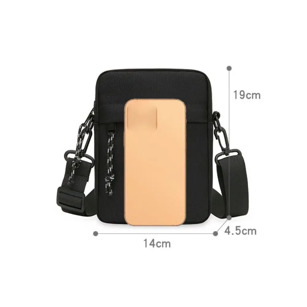 Kleine Messenger Schulter tasche lässig wasserdichte Leinwand Handy tasche Reiß verschluss leichte Herren tasche männlich