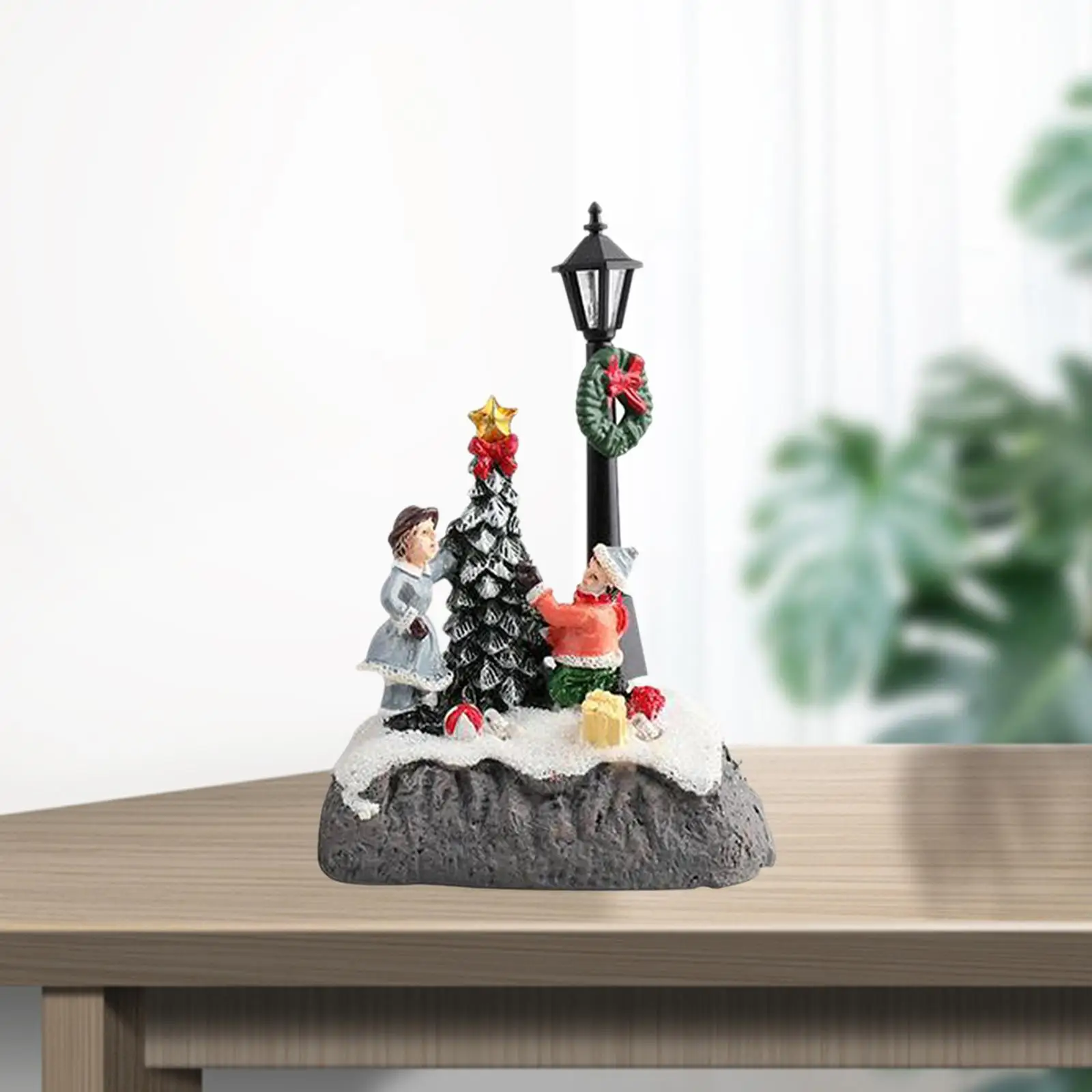 

Christmas Scene Village Houses Battery Operated Indoor Outdoor for Gift