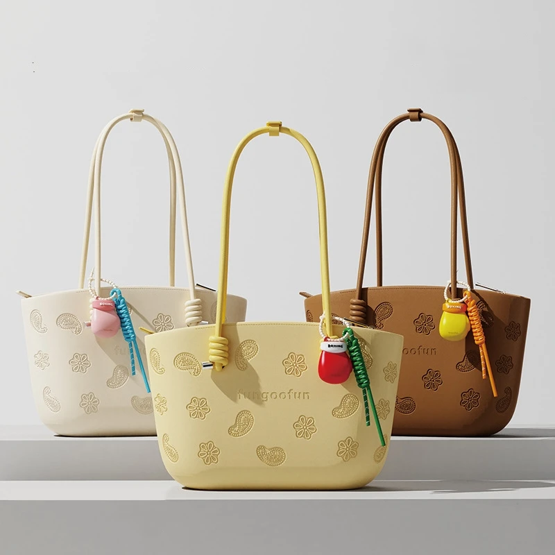 

Female Fungoofun Handbag Women's Large Capacity Tote Bag Girls Waterproof Commuting Shoulder Bag High-end EVA Armpit Bag