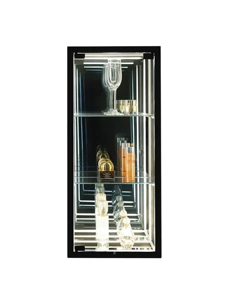Melaleuca glass luminous display cabinet cosmetics storage bathroom living room study wall display