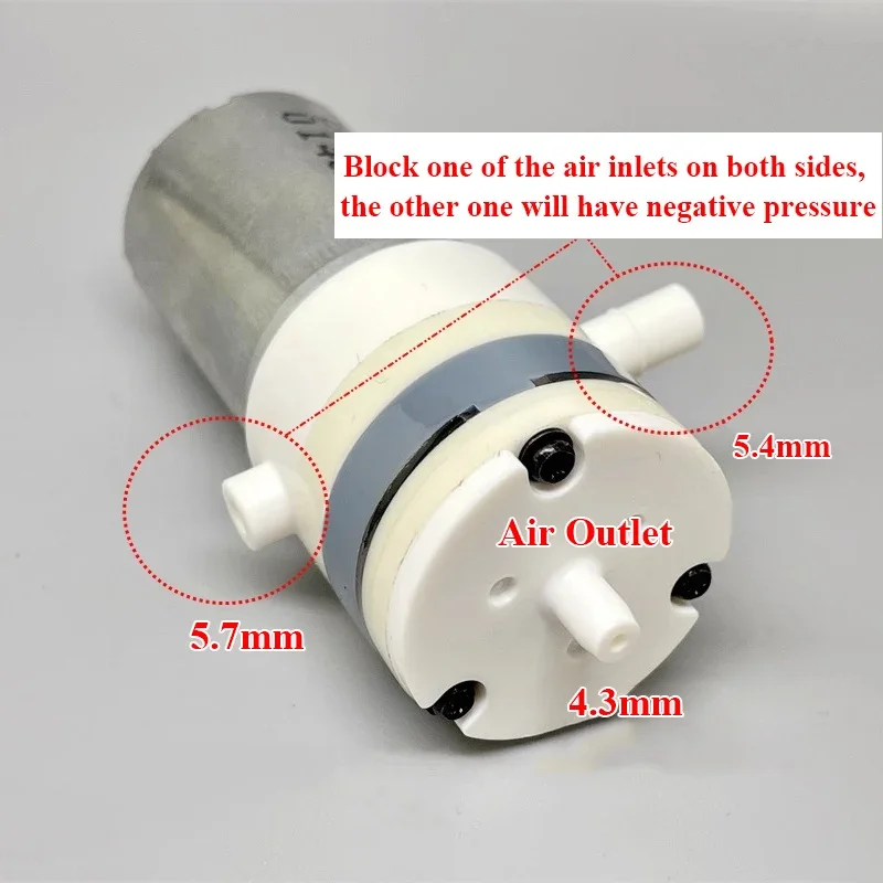 DC 3V 5V 6V Small Mini 370 Motor Air Pump Oxygen Pump Micro Diaphragm Vacuum Pump Negative Pressure Pump DIY Medical Monitor