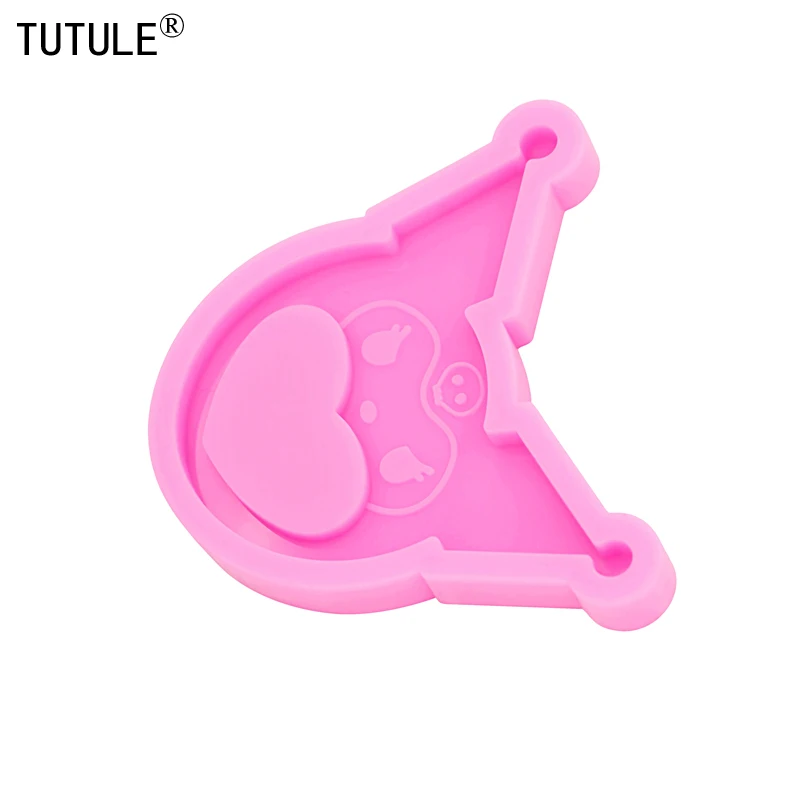 Shiny keychain Jewelry cartoon Shaking Silicone Molds DIY Resin and Polymer Clay mold Fondant Chocolate Silicone Mould