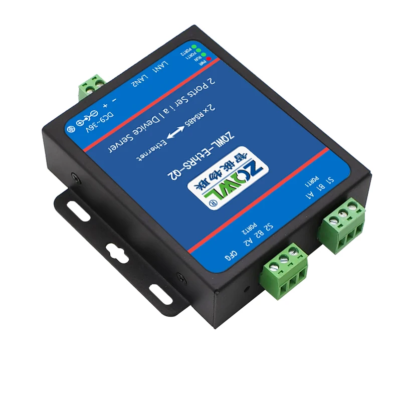 2 Serial Server/2 RS485 to Ethernet/Dual Network ** Switch/ModBus Gateway