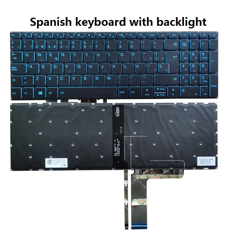 Imagem -04 - Teclado Portátil Azul Retroiluminado para Lenovo Ideapad Retroiluminado Russo Eua Francês Espanhol Latim Brasil L34017 L340-15 L340-17irh L340-15irh