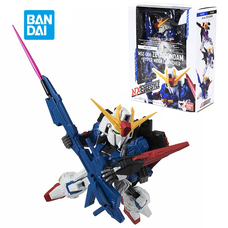 Bandai Gundam Anime Figures NX NXEDGE STYLE Zeta Hyper Mega Launcher Action Figure Mobile Suit Gunpla Model Toys Gifts