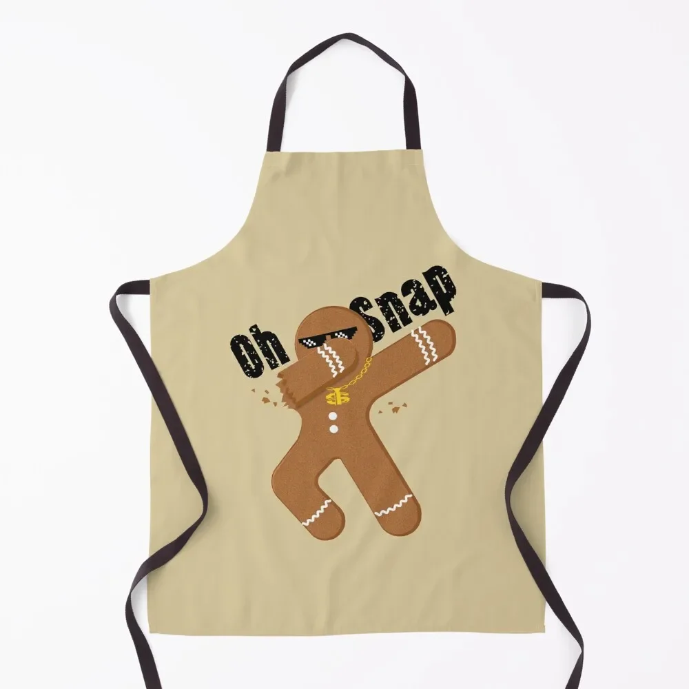 

Funny Gingerbread Oh Snap Apron women's work professional kitchen kindergarten teacher chef for man Apron