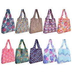 Large Reusable Shopping Bag Foldable Eco Tote With Pouch For Grocery Gym Office Supplies Beach Gear School Toys Storage Bags