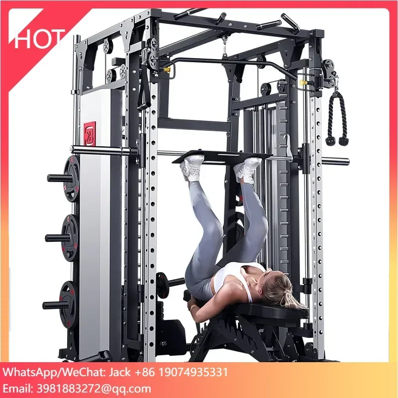 Multi-Function Station Gym Workout Equipment Power Squat Rack Cage Body Strong Fitness Smith Machine