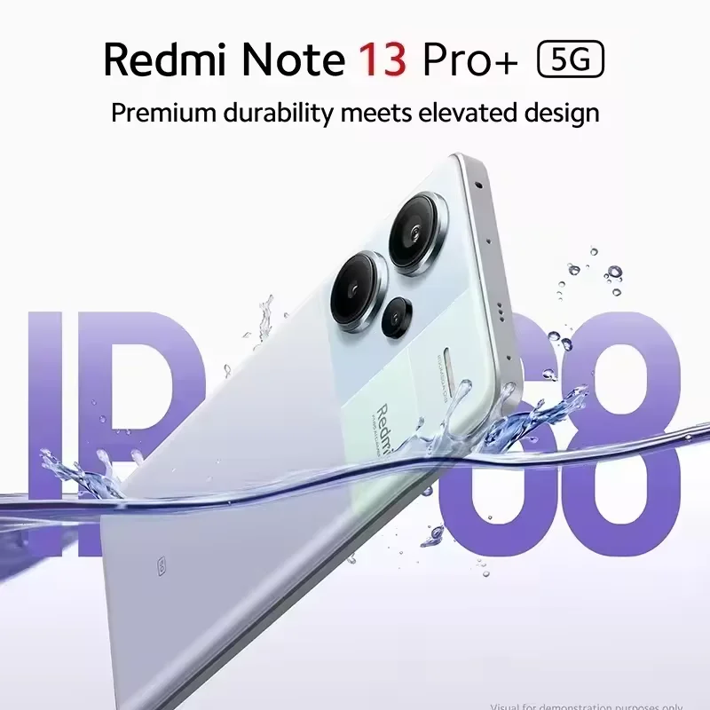 Wersja globalna Xiaomi Redmi Note 13 Pro Plus 5G Smartfon Dimensity 7200-Ultra IP68 200MP OIS Kamera 120 Hz 1,5 K Zakrzywiony wyświetlacz