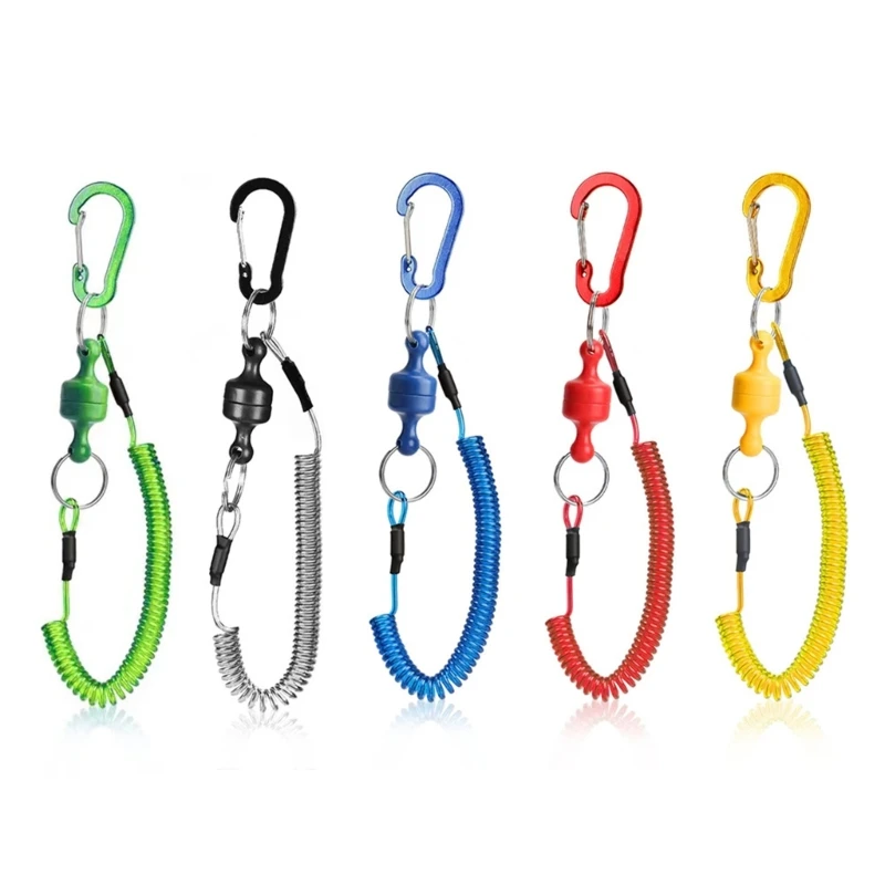 Fishing Net Release for Fly Fishing Quick Release Keychains Clip Release with Coiled Lanyards