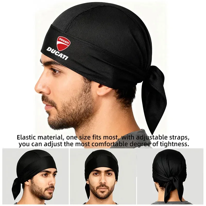 Diadema de secado rápido para motocicleta, bufanda de verano para hombre, Bandana para correr, pañuelo para la cabeza, pasamontañas para senderismo y correr, sombrero para Ducati