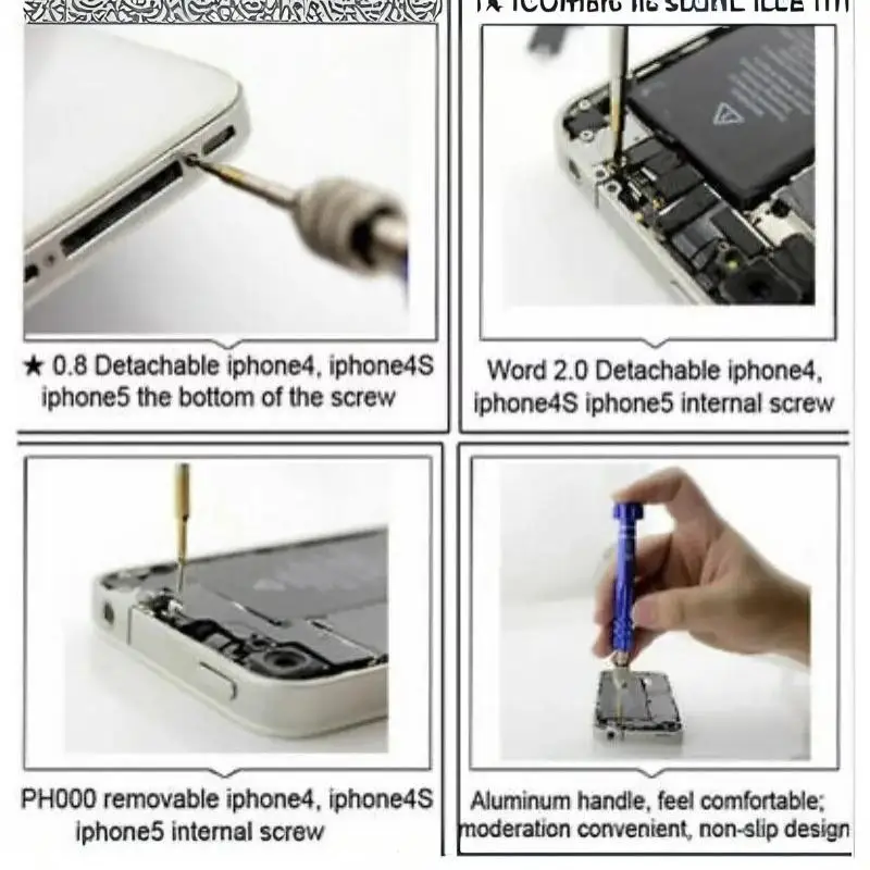 5-in-1 multifunktionales kleines Schraubendreher-Set, Reparaturwerkzeug für Brillen, Sonnenbrillen, Elektronik, Mobiltelefone, Schmuck und mehr – Detail 3