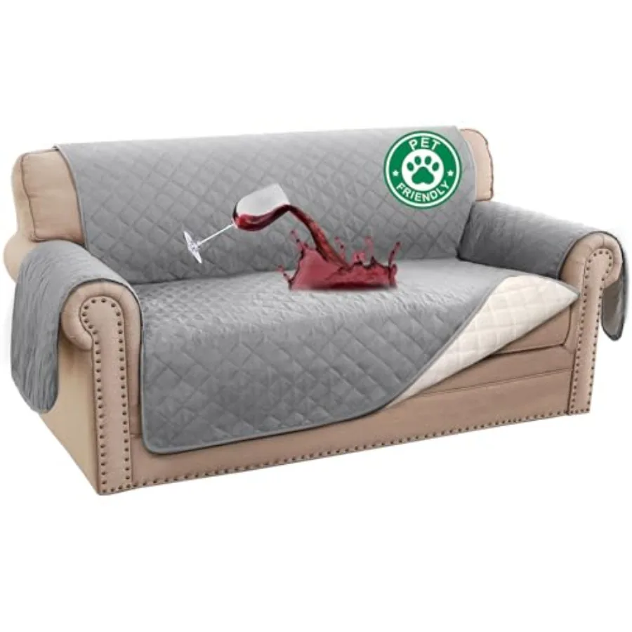 

100% Waterproof Couch Cover Sofa Covers for 2 Cushion Couch Loveseat Covers Triple Non-Slip Couch Cover for Dogs Washable Furni