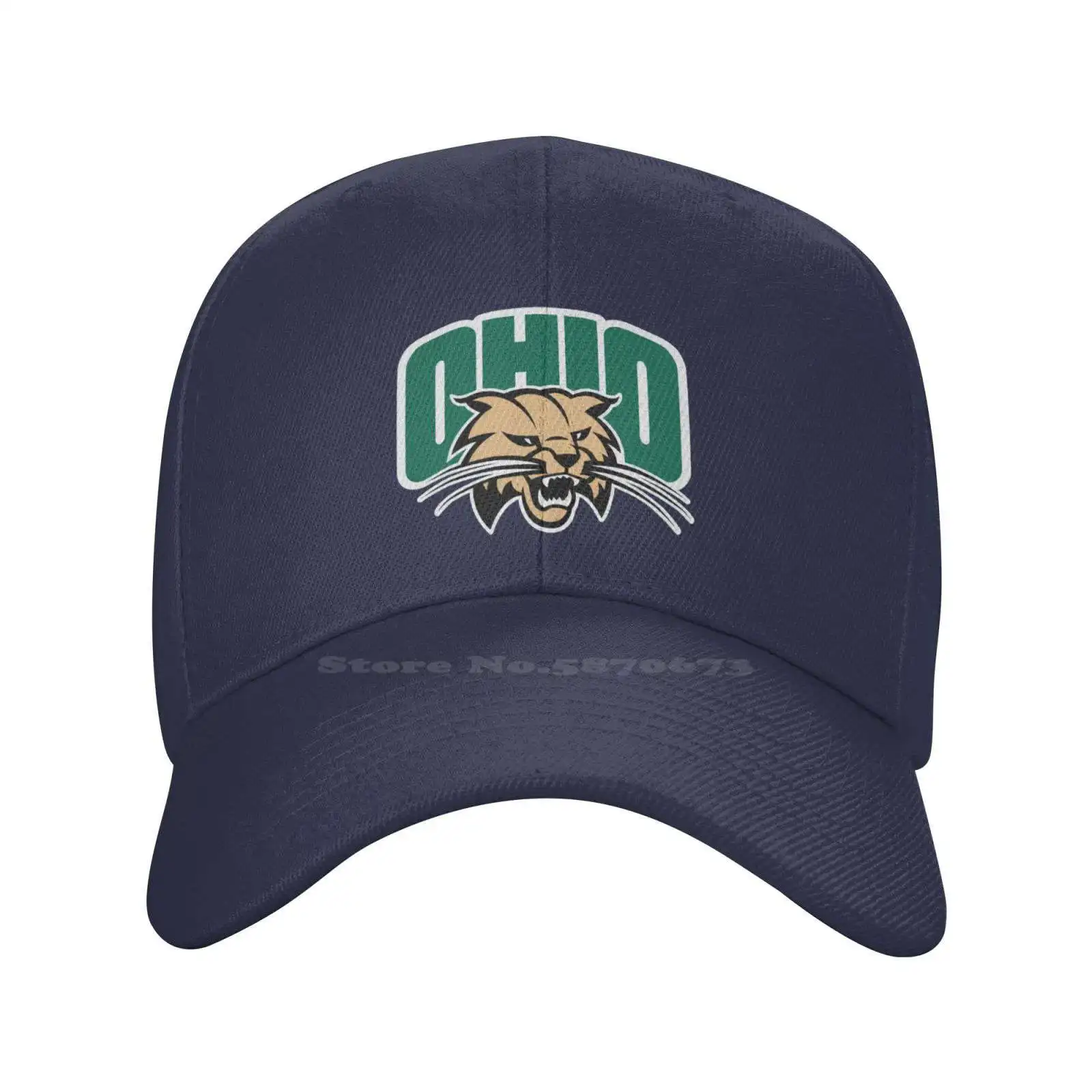 Ohio Bobcats Logo Print Graphic Casual Denim cap Knitted hat Baseball cap