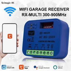 Universal RX-MULTI 300-900MHz WIFI Smart Gate Garage Door Opener Receiver Tuya App Multi-Brand Controller Switch Module Alexa