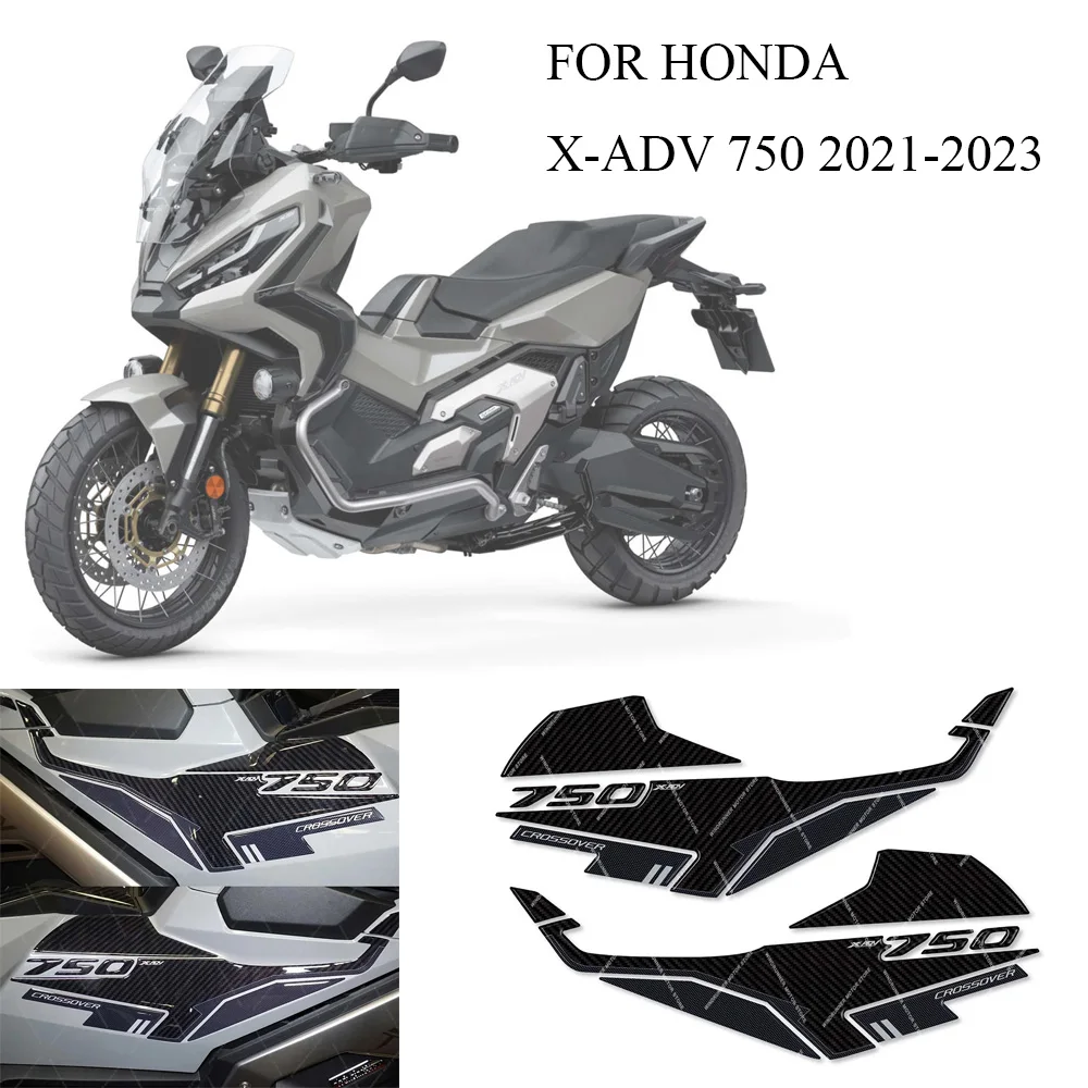 

FOR HONDA X-ADV 750 X ADV 750 XADV 750 2021-2023 Motorcycle 3D Epoxy Resin Sticker Side Footboard Protective Decals