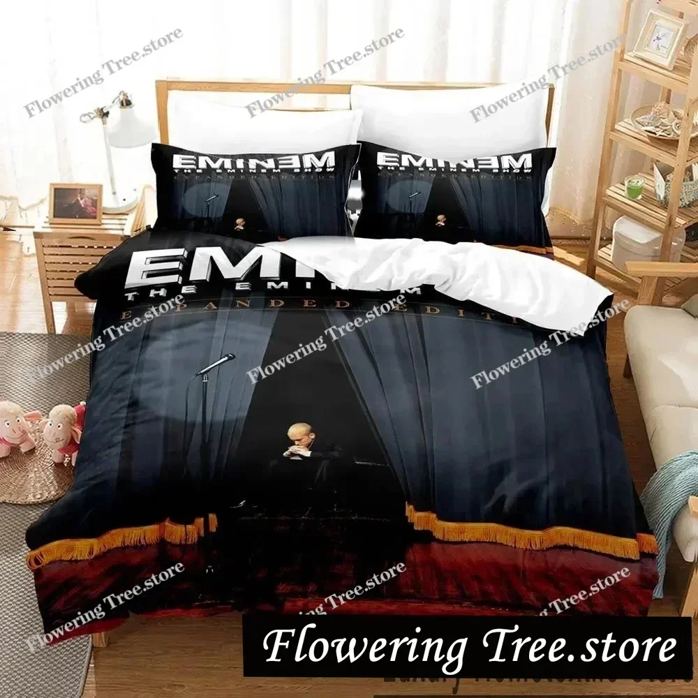 

3D Print Eminem Rapper Bedding Set Boys Girls Twin Queen King Size Duvet Cover Pillowcase Bed boys Adult Home Textileextile02996