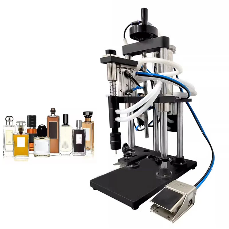 سهلة التشغيل آلة تعبئة العطور كولونيا المياه الندى شبه الأوتوماتيكية ذات الرأسين #2