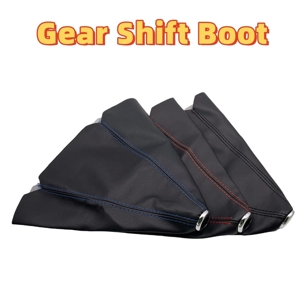 Multiple Styles 16mm Car Gear Shift Collars Auto Manual Stick Shifter Knob Boot Cover Gaiter Universal PU Leather Car Accessory