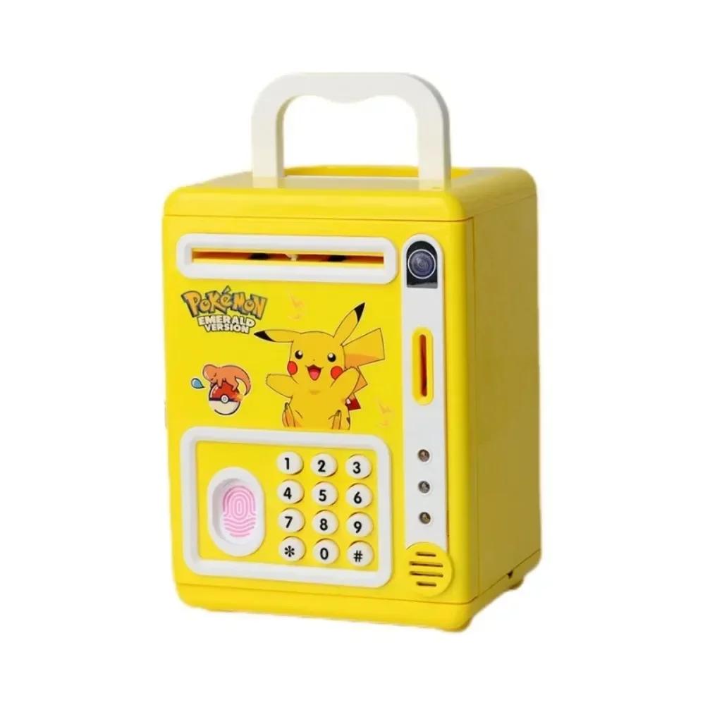 

Pokemon Piggy Bank Action Figure Anime Pikachu Electronic Cartoon Plastic Paper Money Box Steal Coin Piggy Bank Kids Toys