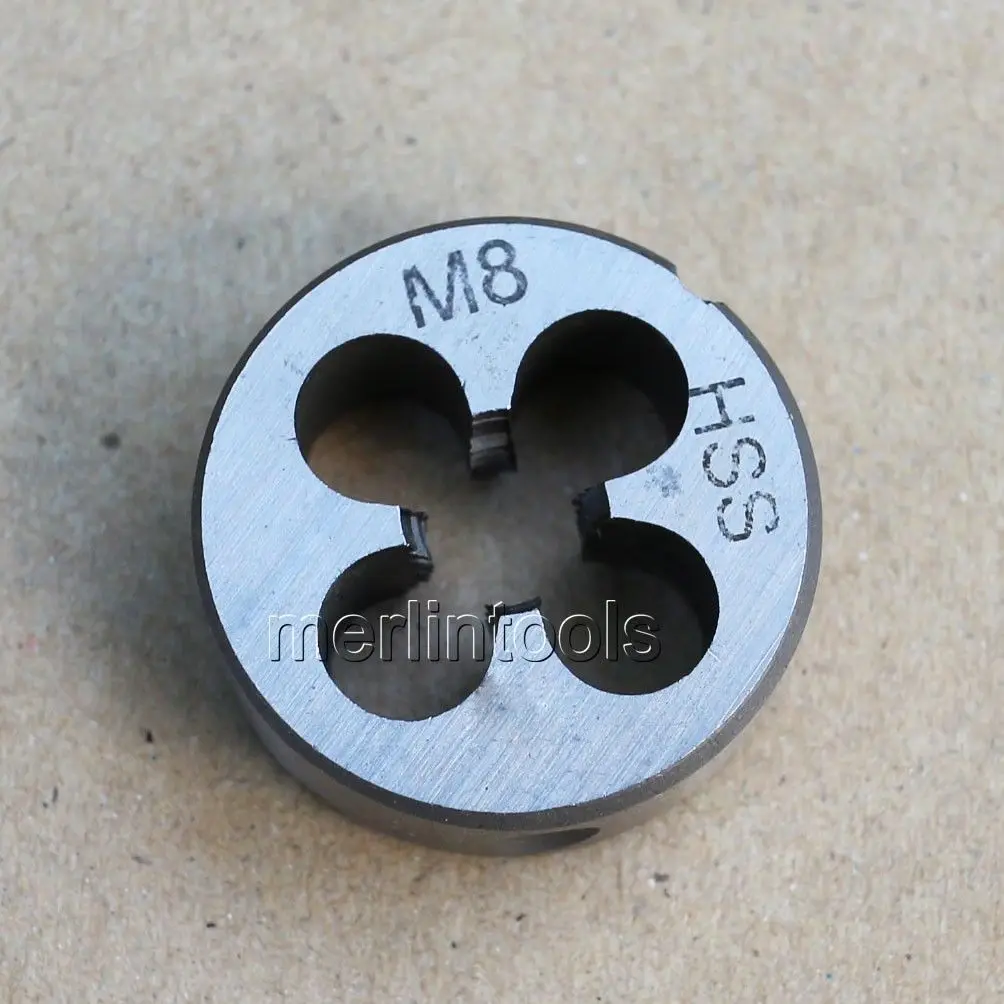 8mm x 1.25 metrik HSS tangan kanan ulir mati M8 x 1.25mm Pitch