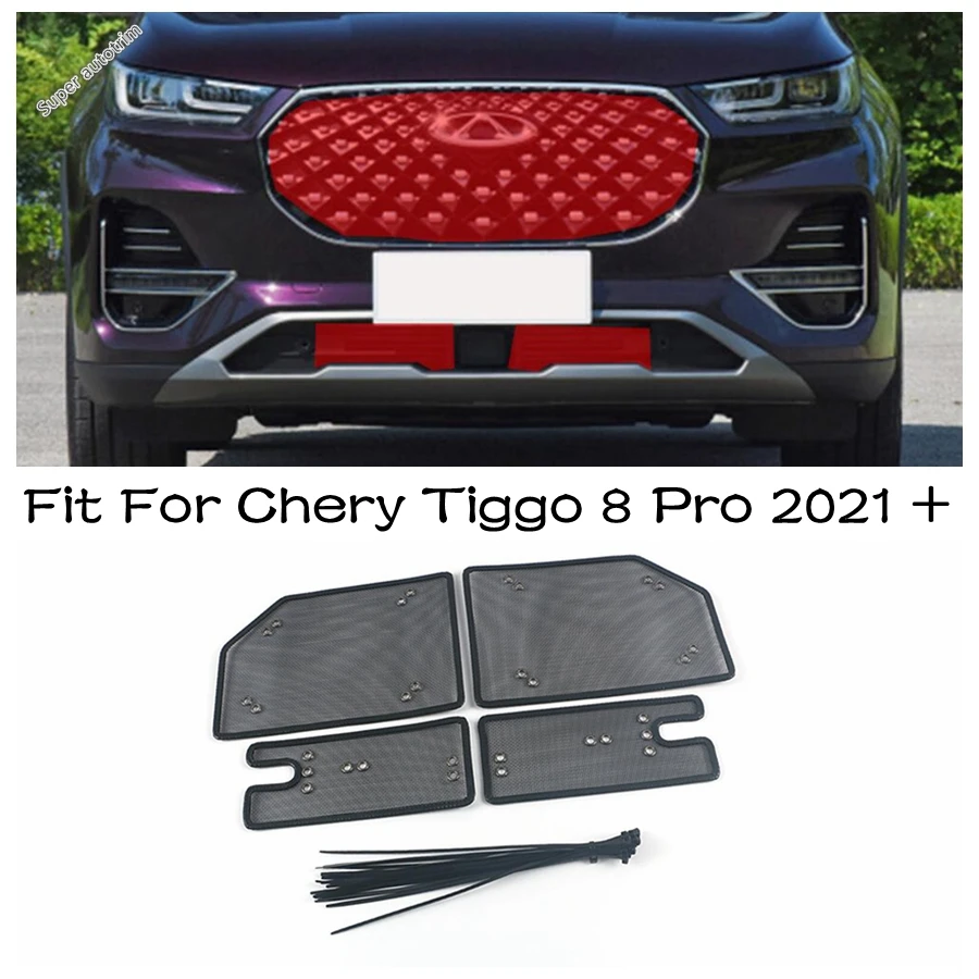 

For Chery Tiggo 8 Pro 2021 2022 Front Middle Grille Net Insect Screening Insert Mesh Anti Dust Protection Accessories Exterior