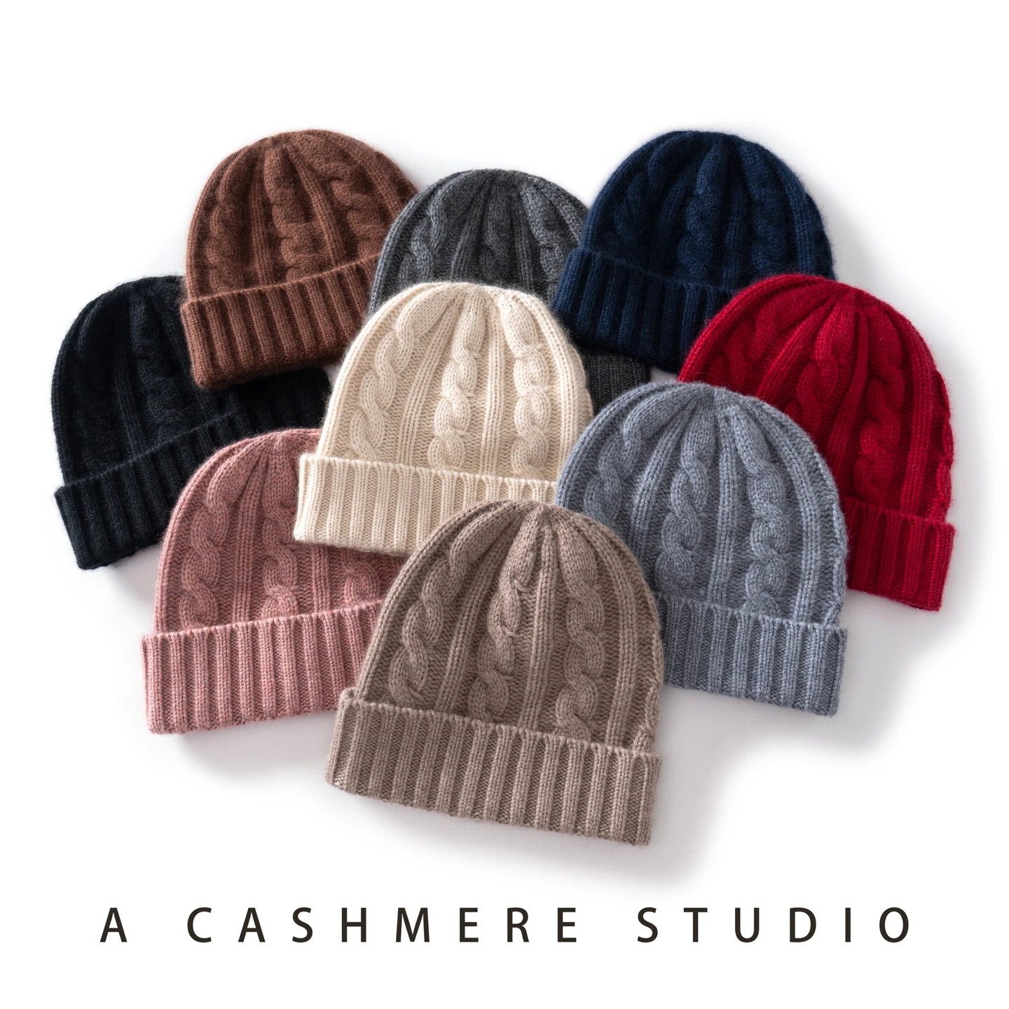 Kaschmir Hut Für Frauen/Männer Winter Neue Verdickte Fashion Solid Twisted Gestrickte Mützen Hüte Casual Unisex Outdoor Weiche Warme kappen – Detail 2