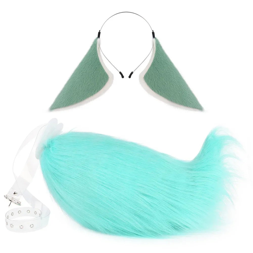 

COS fox ears headband plush fox tail set accessories