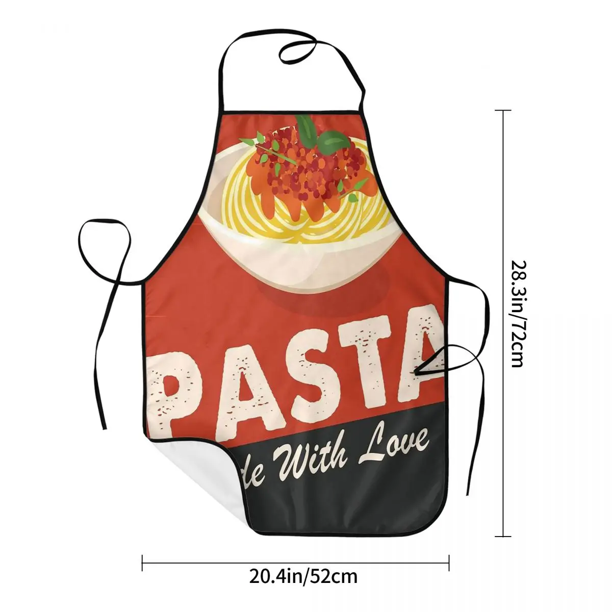 Italian Pasta Spaghetti Meatballs Design Aprons Chef Cooking Tablier Bib Kitchen Cleaning Pinafore for Women Men Gardening