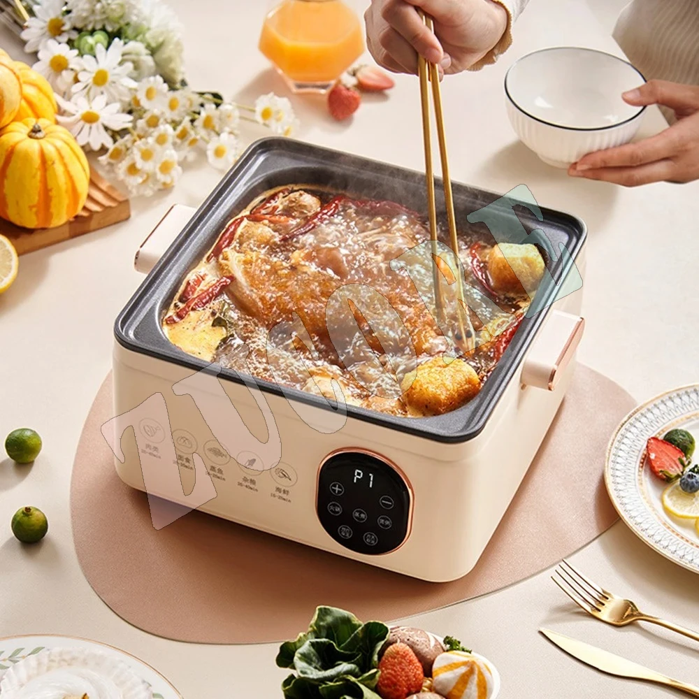 Piroscafo elettrico multifunzionale Fornello a vapore a tre strati per uso domestico Macchina per la colazione Elektro Dampftopf