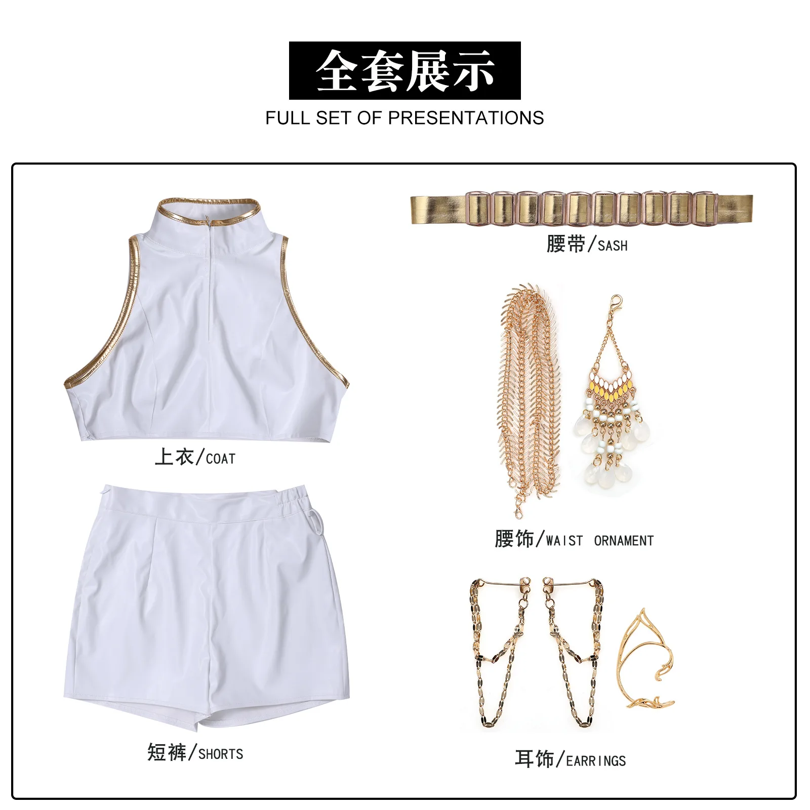 شيطان امرأة تأثيري الأبيض أعلى تنورة موحدة زي الباروكات دور اللعب لحفلة الهالوين كرنفال للمرأة #6