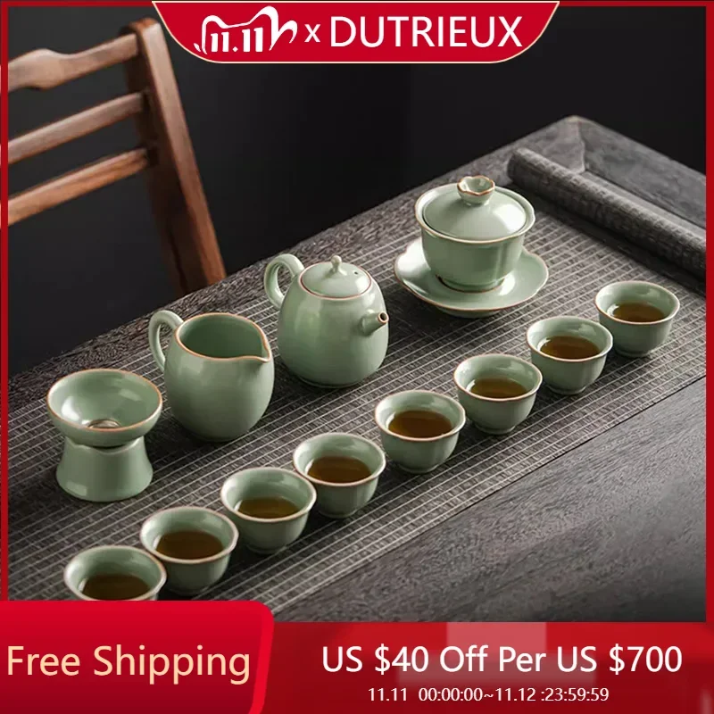 

Luxury Tableware Tea Set Maker Portable Drinkware Outdoor Miniature Kung Fu Warmer Tea Set Dining Tazas De Te Home Decorationgs