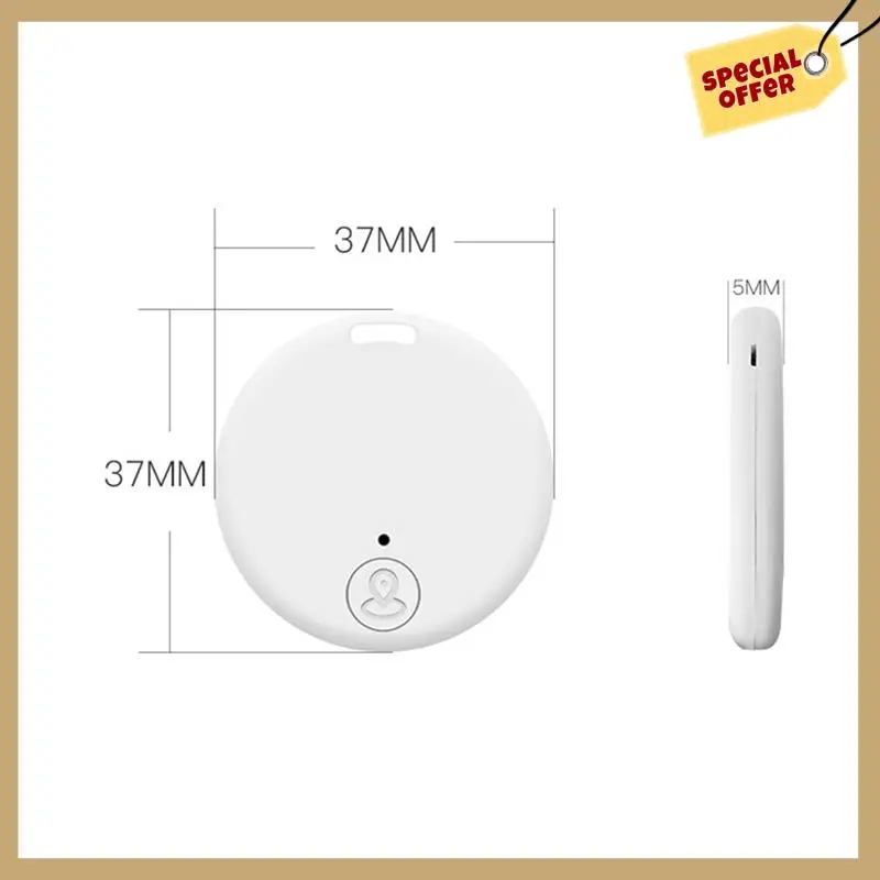 Bluetooth 5.0 Anti-Lost Device Mobile Bluetooth Wireless Smart Locator Pet Key Wallet Tracker White