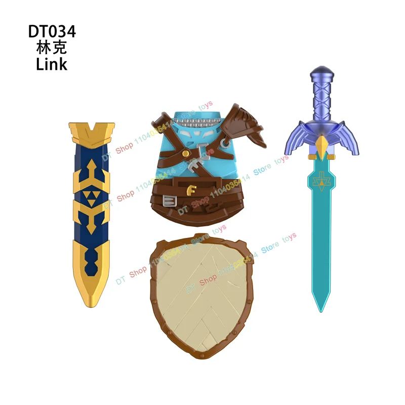 Gorący Film Anime Klocki Modelarskie Mini Klocki Akcesoria Zestaw do Składania Puzzle Figurki Akcji Lalka Zabawka Prezent Urodzinowy DT030-037