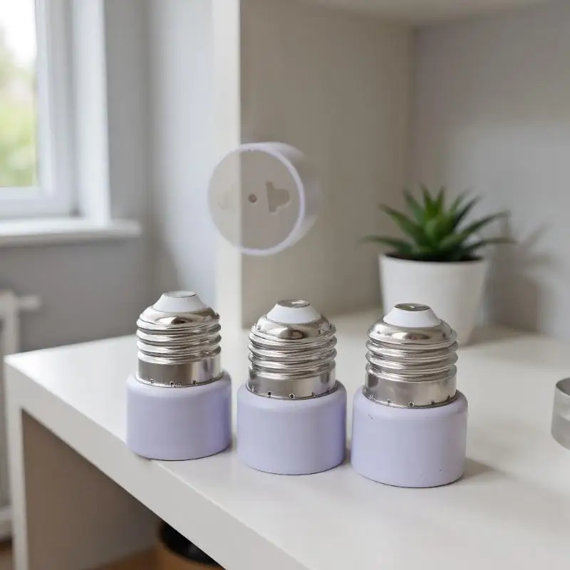 B*1PC White Lamp Socket US/EU Without Light Practical White E27 Plug Bulb Holder Light Fixture Bulb Base Adapter DIY Accessories