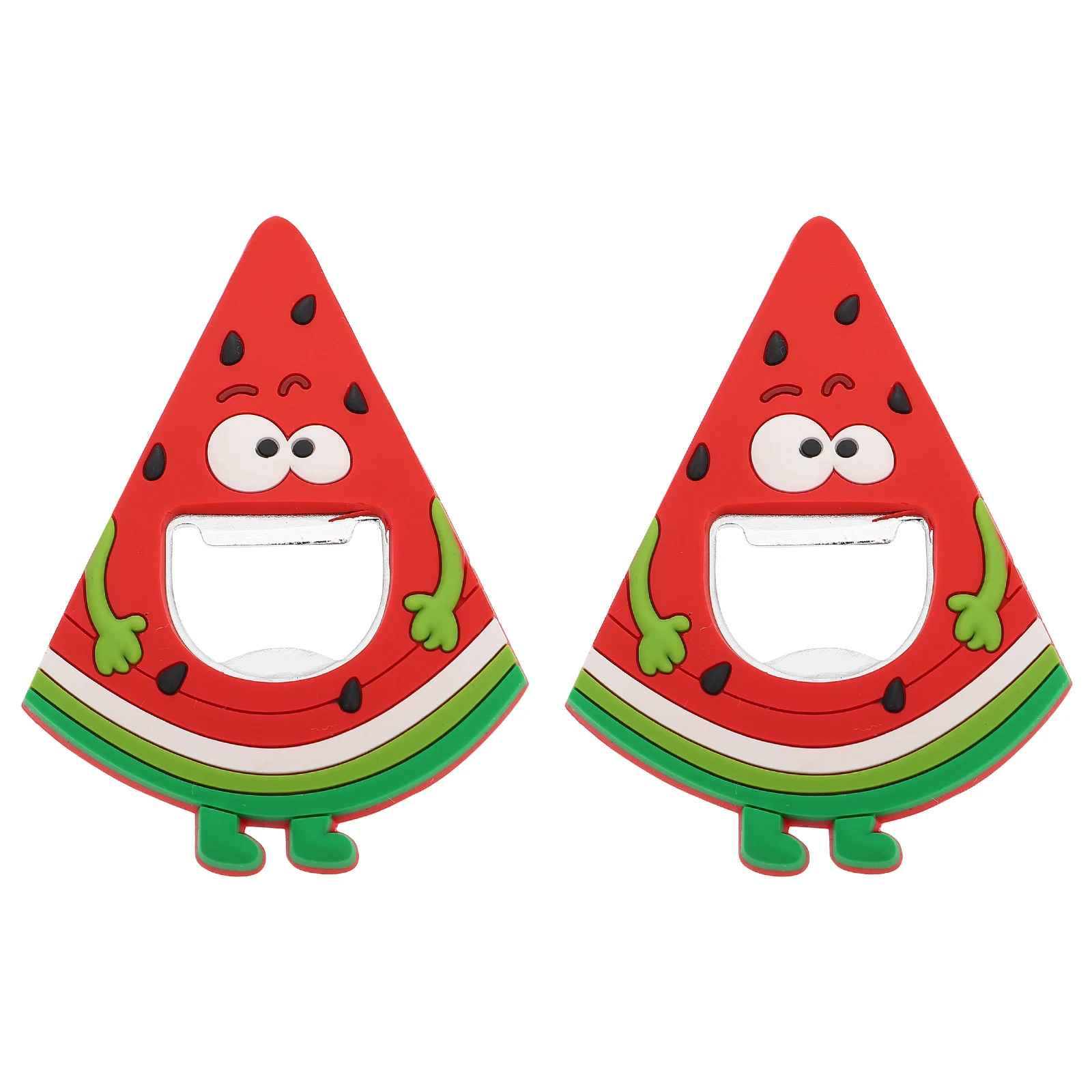 

2pcs Magnetic Bottle Opener Cute Fruit Shape Fridge Beer Refrigerator Gadgets Silicone Lightweight Portable Kitchen Bar Use