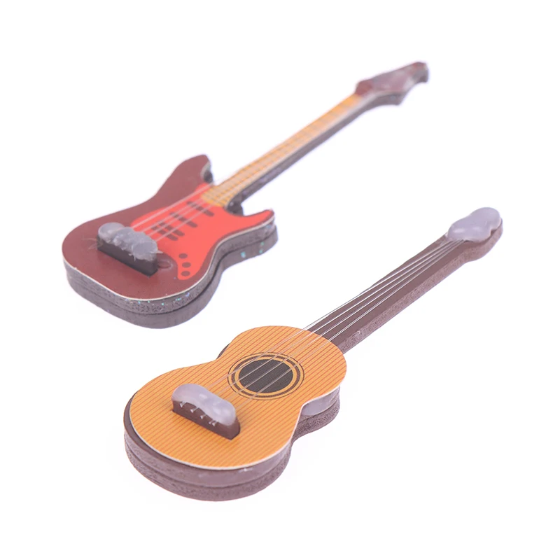 Mini furniture model classical guitar popular electric guitar shooting instrumen