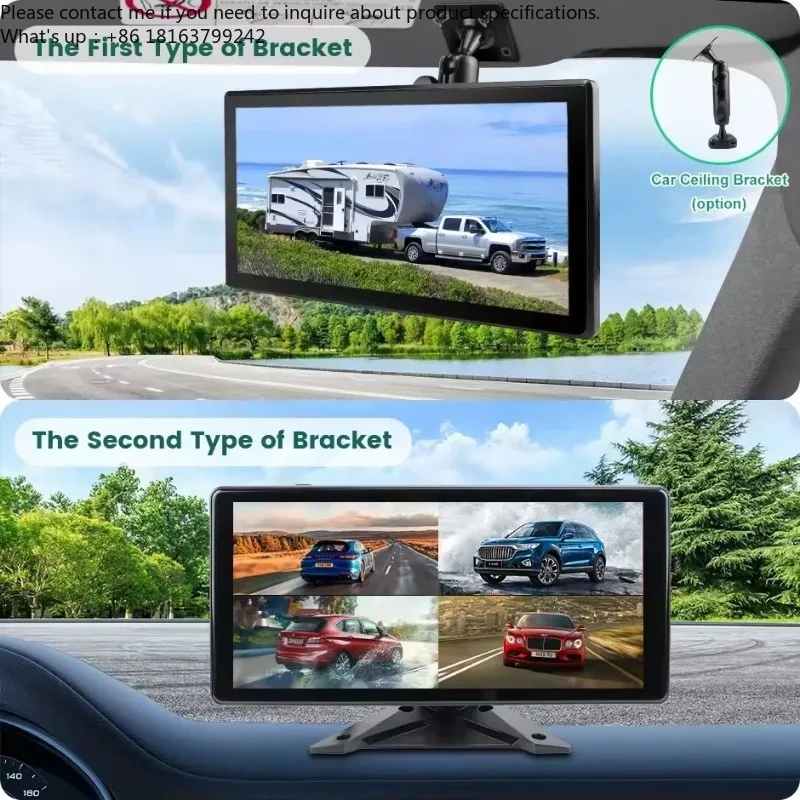 

10.36 Inch 6CH Touch Screen ADAS Security mon itor Smart Blind Zone Radar cam era Blind Spot Alarm Sensor for Truck DVR Recorder