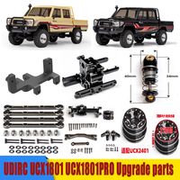 UDIRC UCX1801 UCX1801PRO 1/16 RC Car Upgrade Parts Metal Wheel Hub Differential Housing Shock Absorber Axle